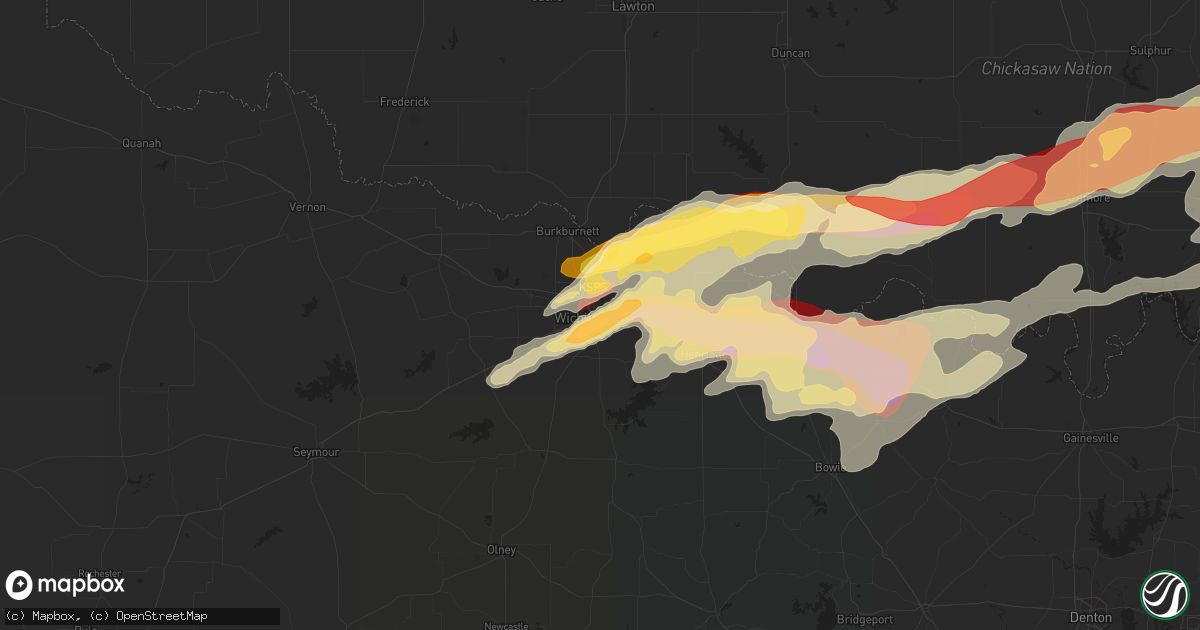 Hail map in Wichita Falls, TX on May 20, 2013