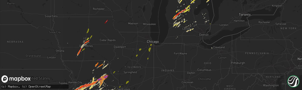 Hail map on May 20, 2013