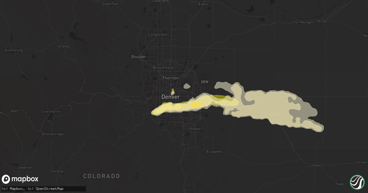 Hail map in Aurora, CO on May 20, 2014