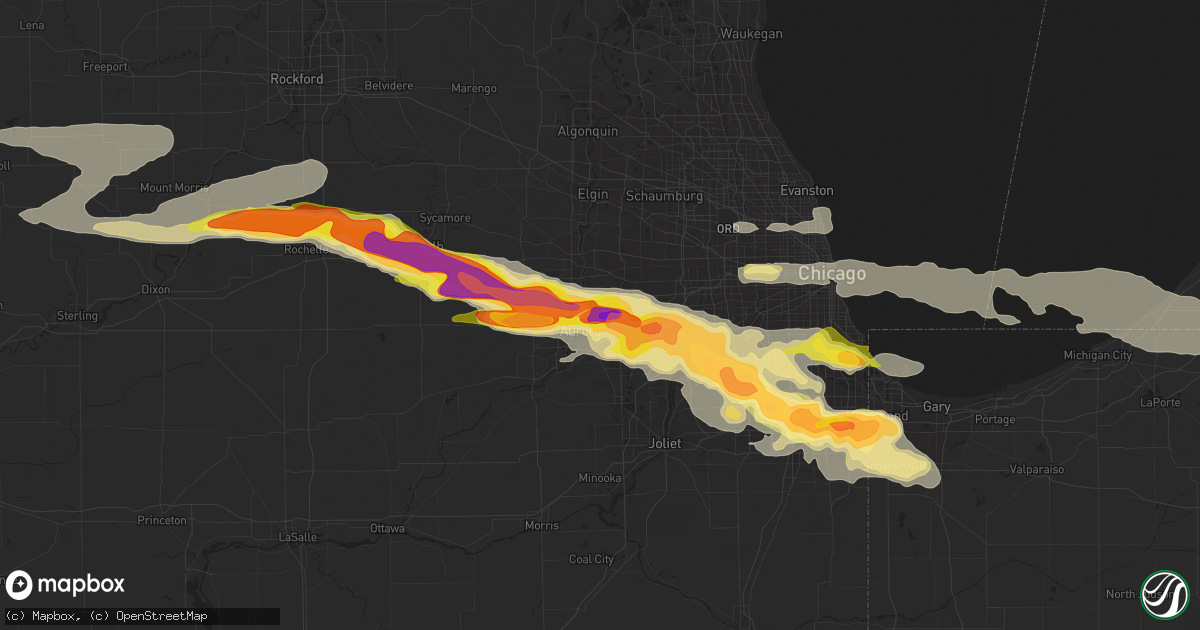 Hail map in Aurora, IL on May 20, 2014