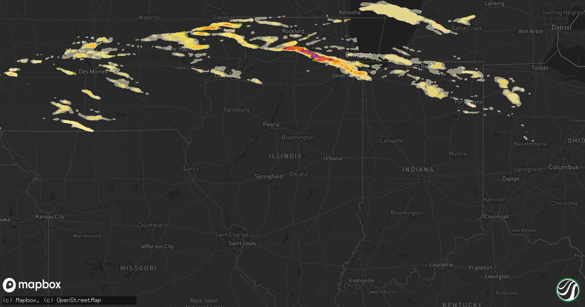 Hail map in Illinois on May 20, 2014
