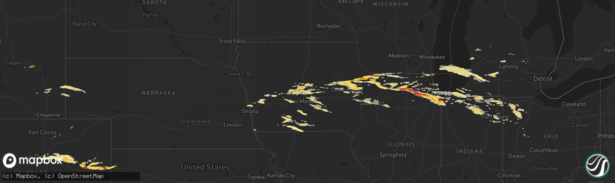 Hail map in Iowa on May 20, 2014