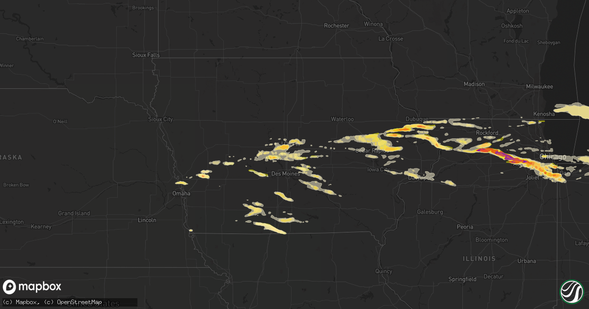 Hail map in Iowa on May 20, 2014