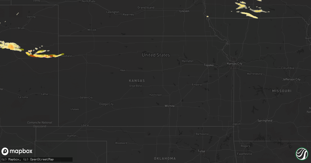 Hail map in Kansas on May 20, 2014