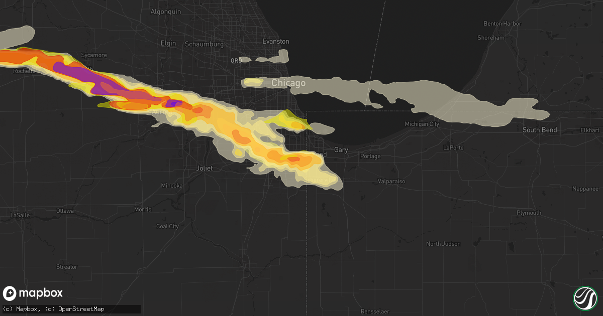Hail map in Lansing, IL on May 20, 2014