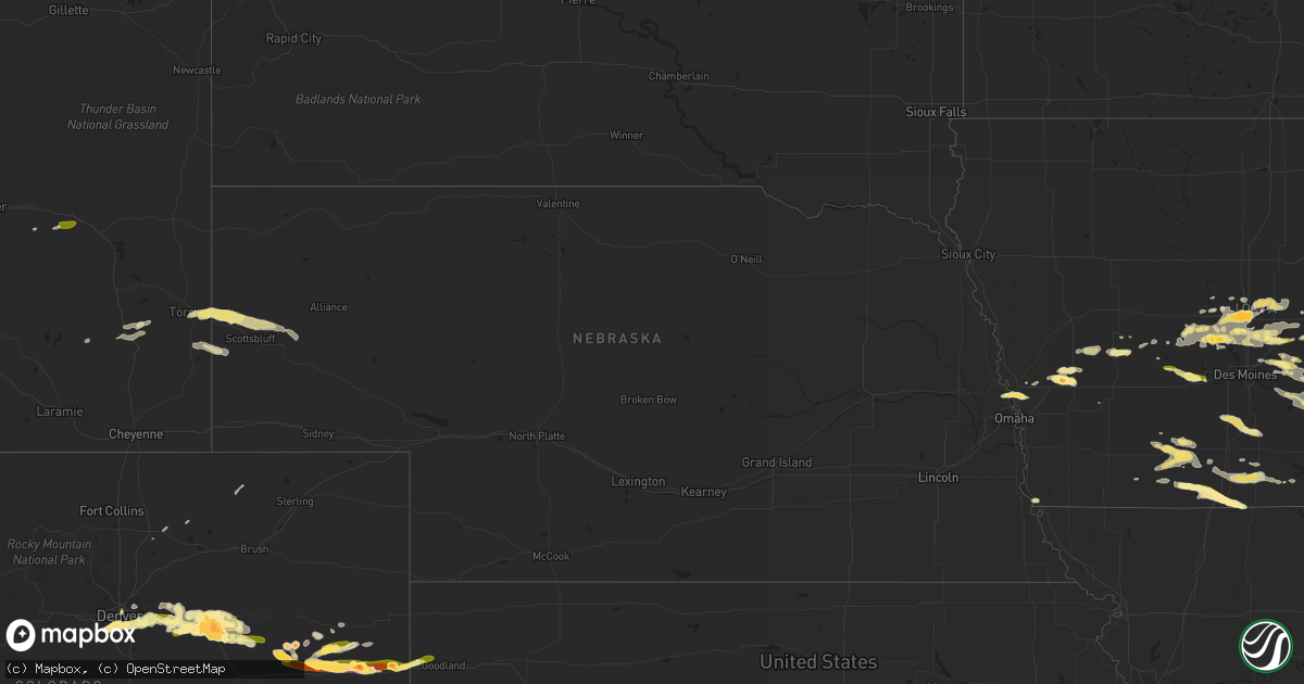 Hail map in Nebraska on May 20, 2014