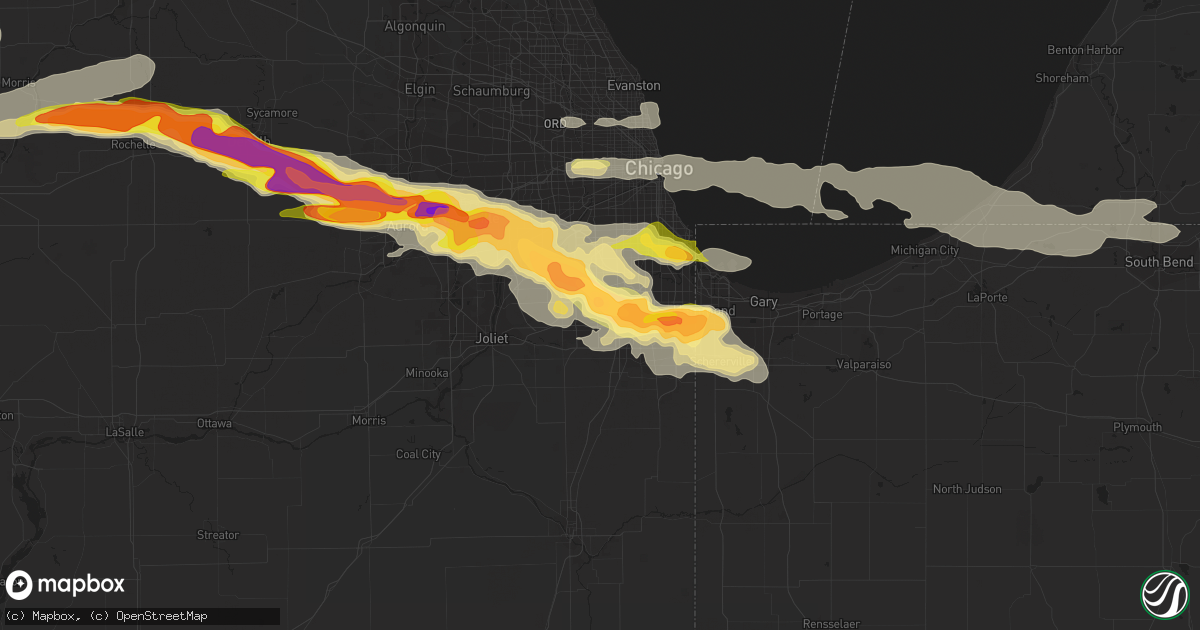 Hail map in Tinley Park, IL on May 20, 2014