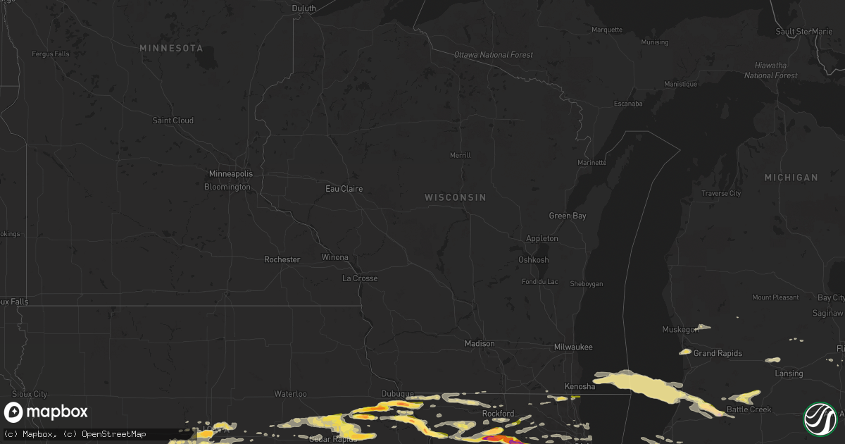 Hail map in Wisconsin on May 20, 2014