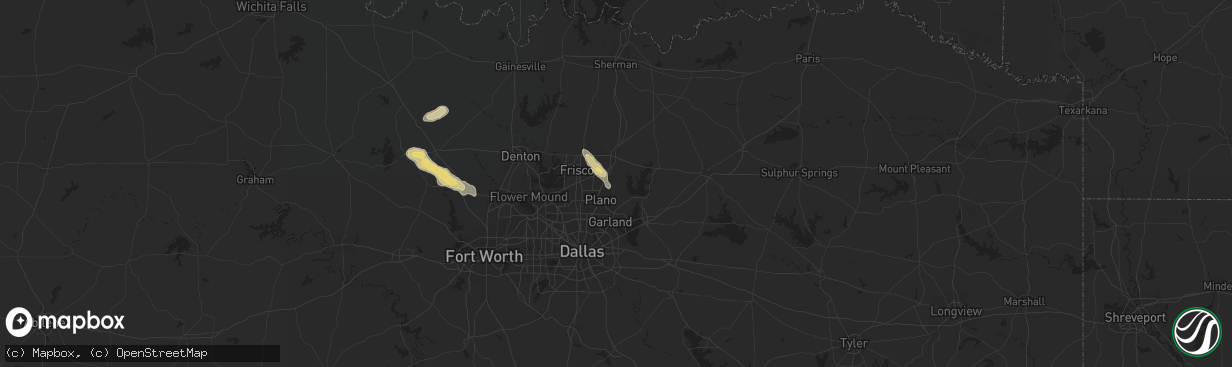 Hail map in Allen, TX on May 20, 2015