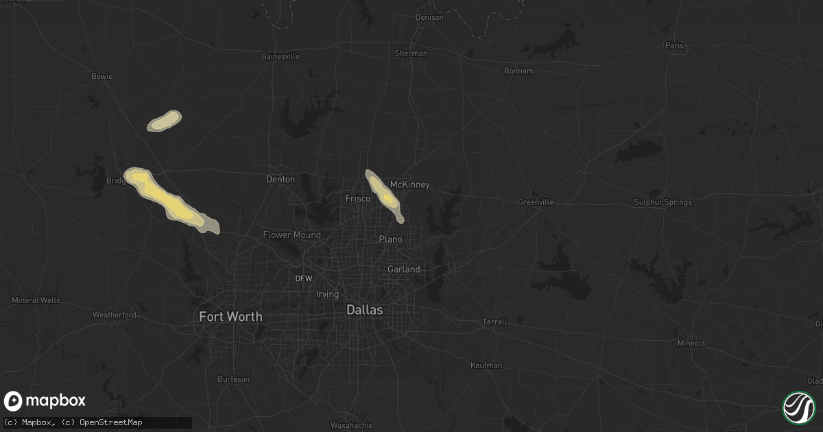 Hail map in Allen, TX on May 20, 2015
