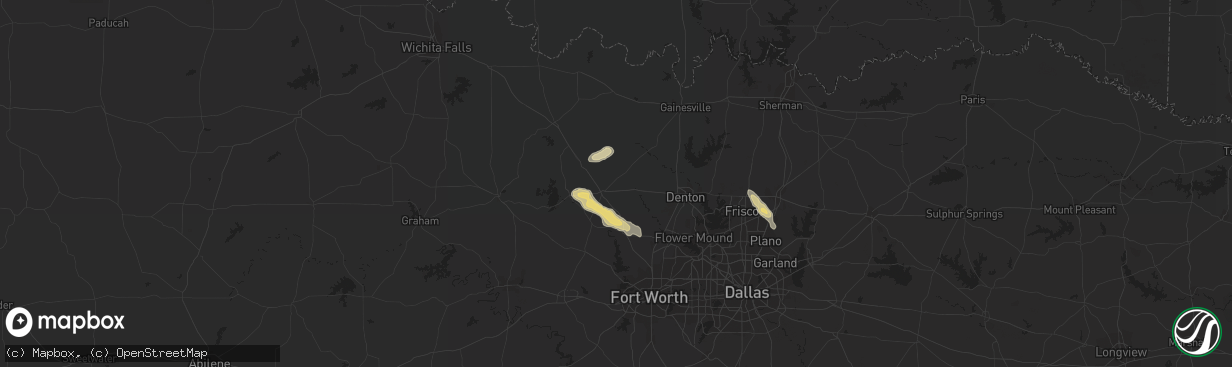 Hail map in Decatur, TX on May 20, 2015