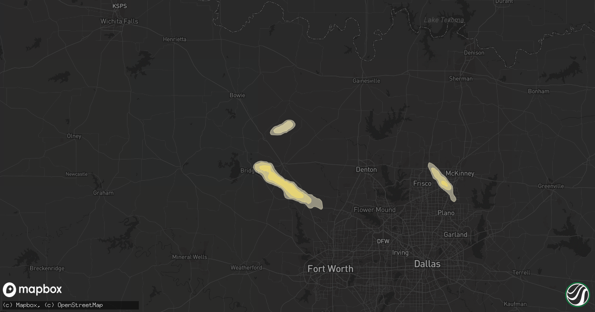 Hail map in Decatur, TX on May 20, 2015