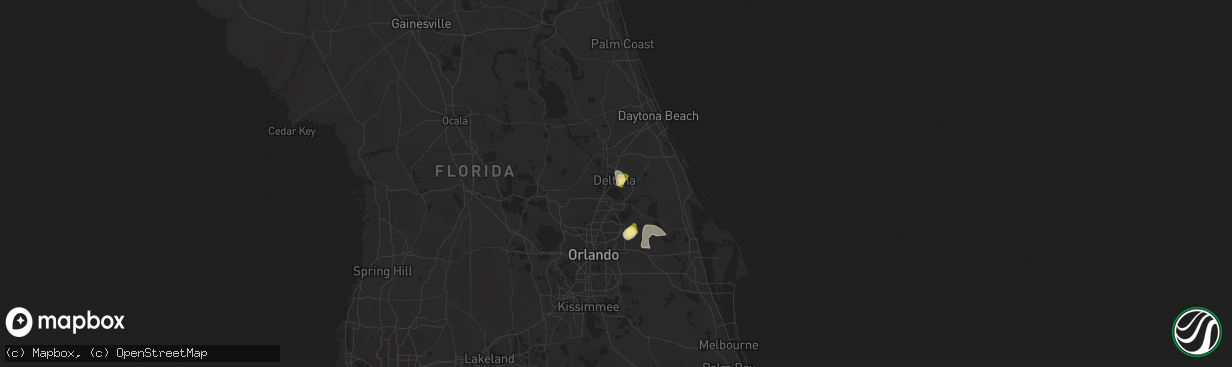 Hail map in Deltona, FL on May 20, 2015