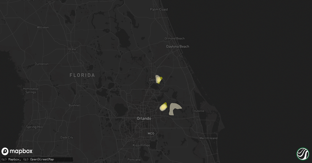 Hail map in Deltona, FL on May 20, 2015