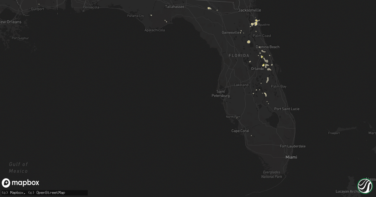 Hail map in Florida on May 20, 2015