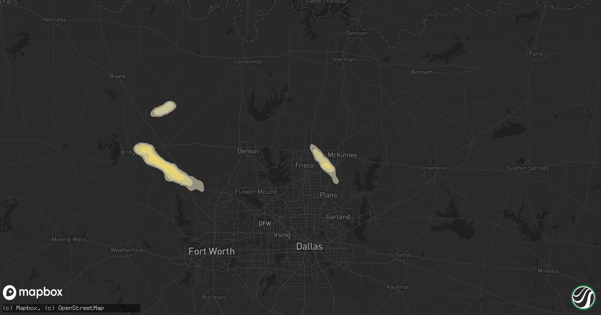 Hail map in Frisco, TX on May 20, 2015