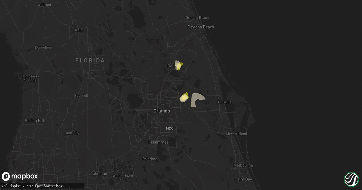 Hail map in Oviedo, FL on May 20, 2015