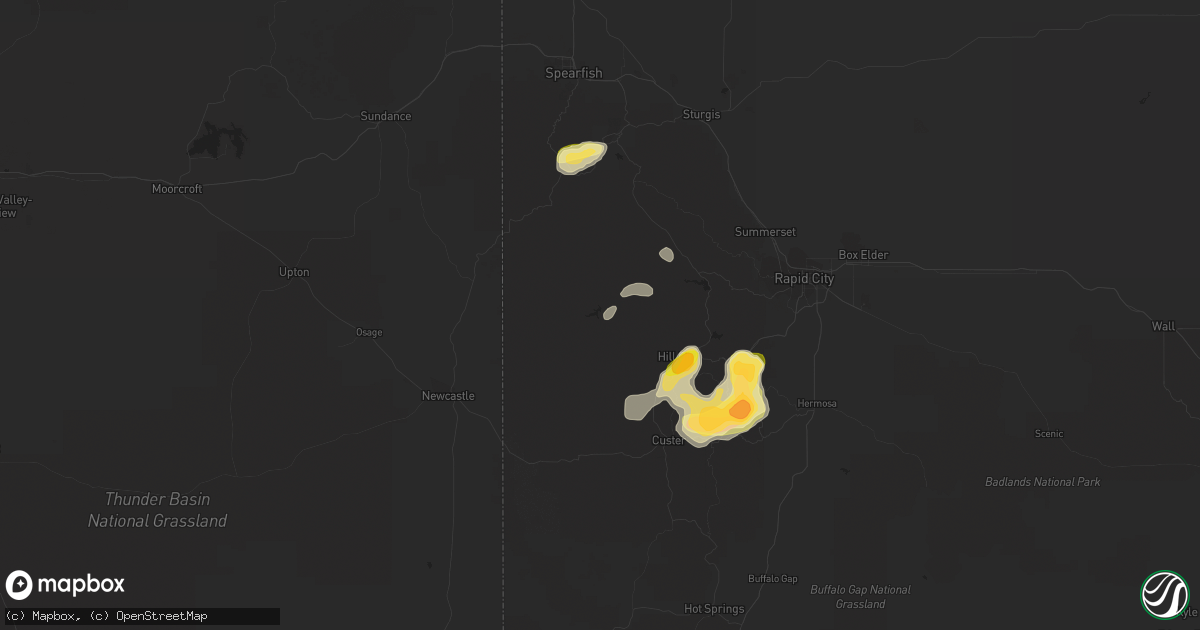Hail map in Hill City, SD on May 20, 2016