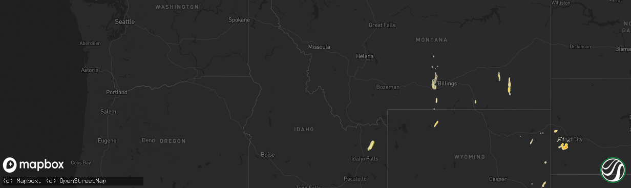 Hail map in Idaho on May 20, 2016