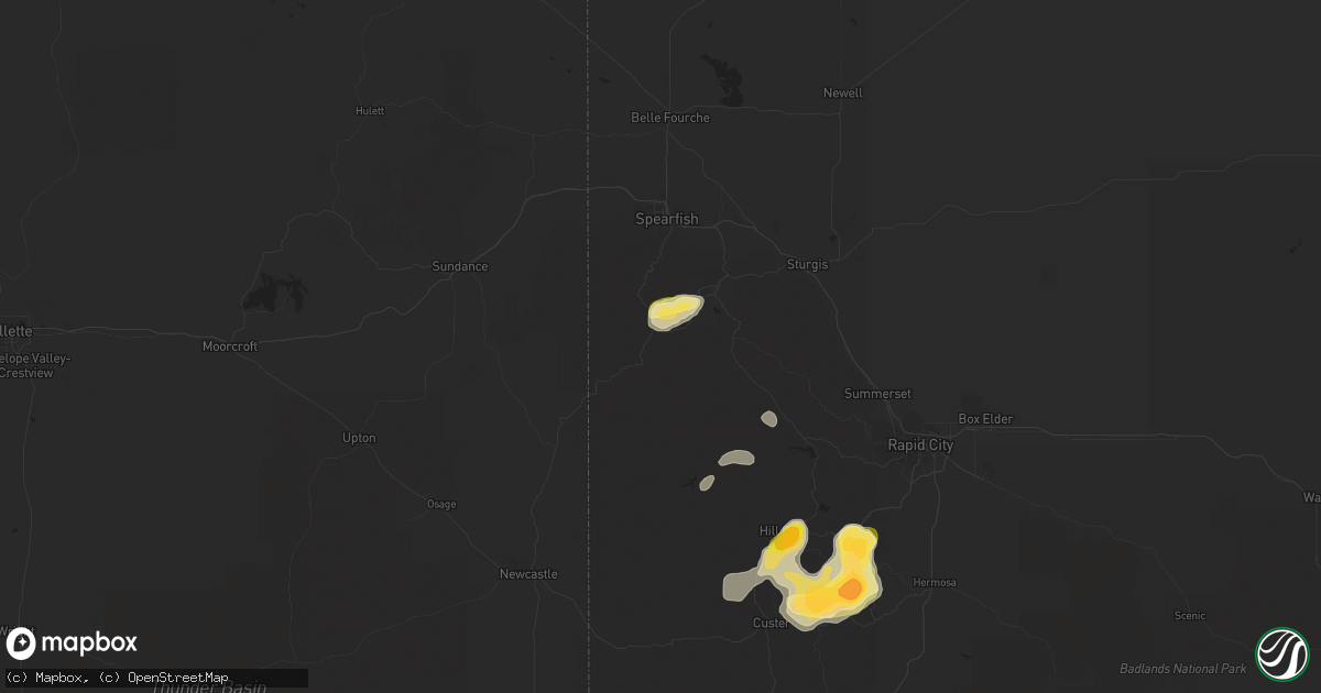 Hail map in Lead, SD on May 20, 2016