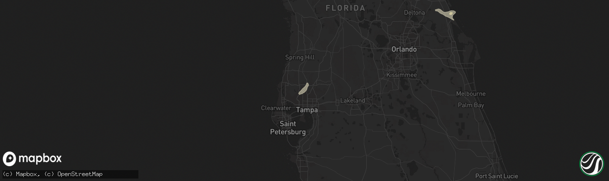 Hail map in Lutz, FL on May 20, 2016