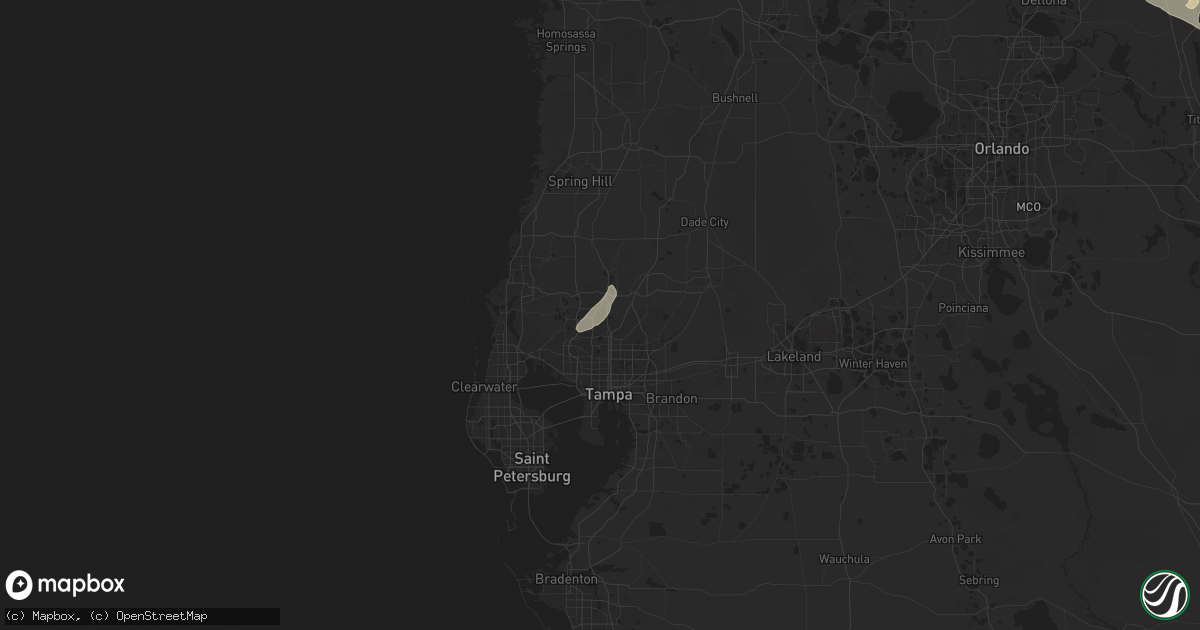 Hail map in Lutz, FL on May 20, 2016