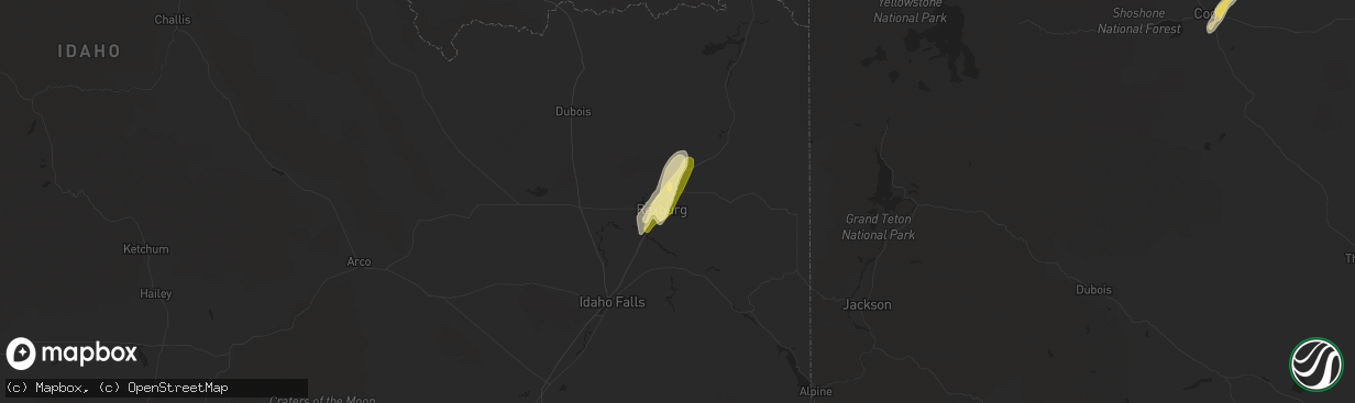 Hail map in Sugar City, ID on May 20, 2016