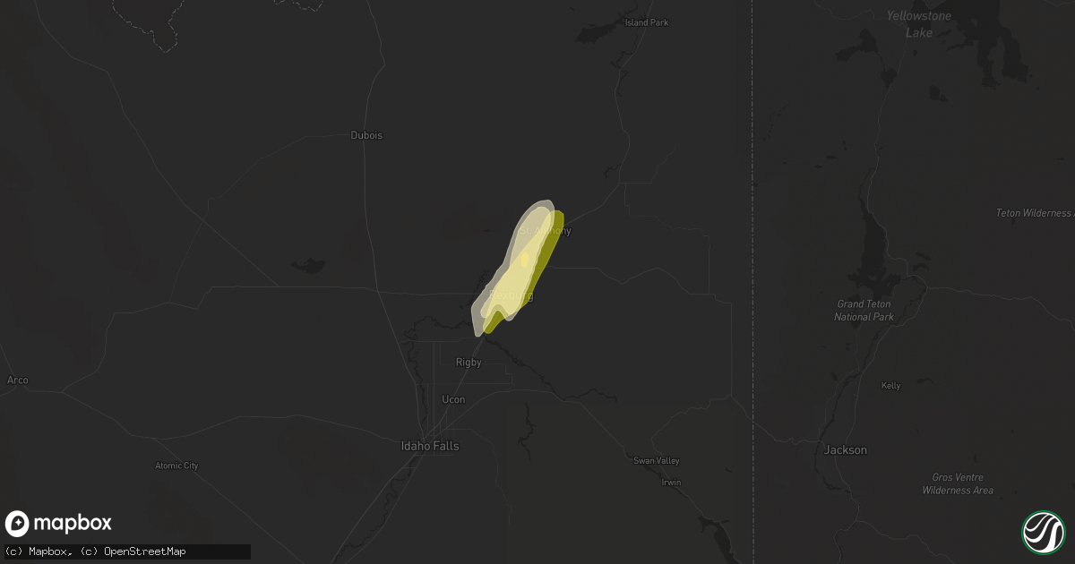 Hail map in Sugar City, ID on May 20, 2016