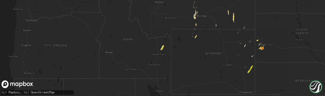 Hail map on May 20, 2016