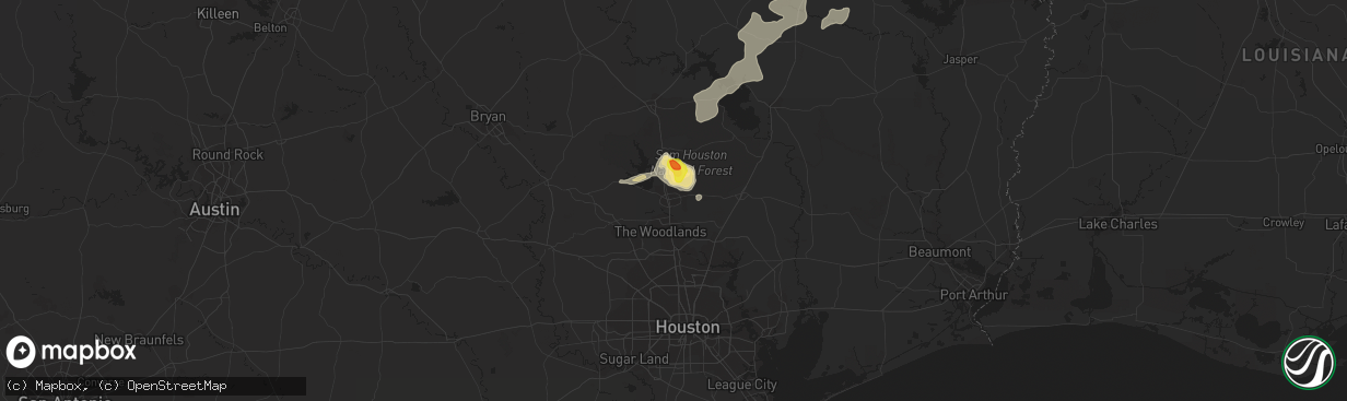 Hail map in Conroe, TX on May 20, 2017