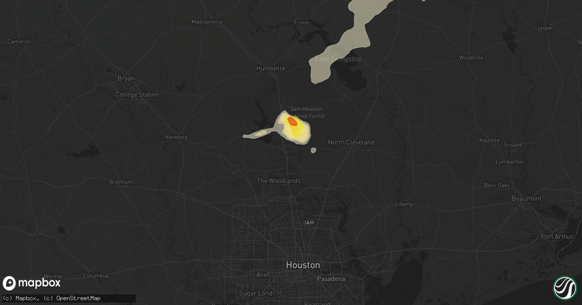 Hail map in Conroe, TX on May 20, 2017