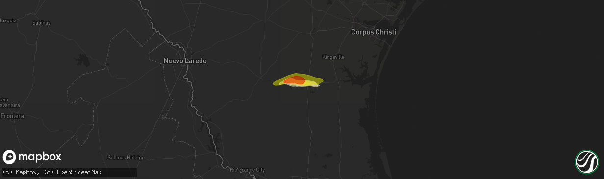 Hail map in Falfurrias, TX on May 20, 2017