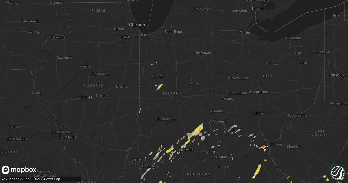 Hail map in Indiana on May 20, 2017