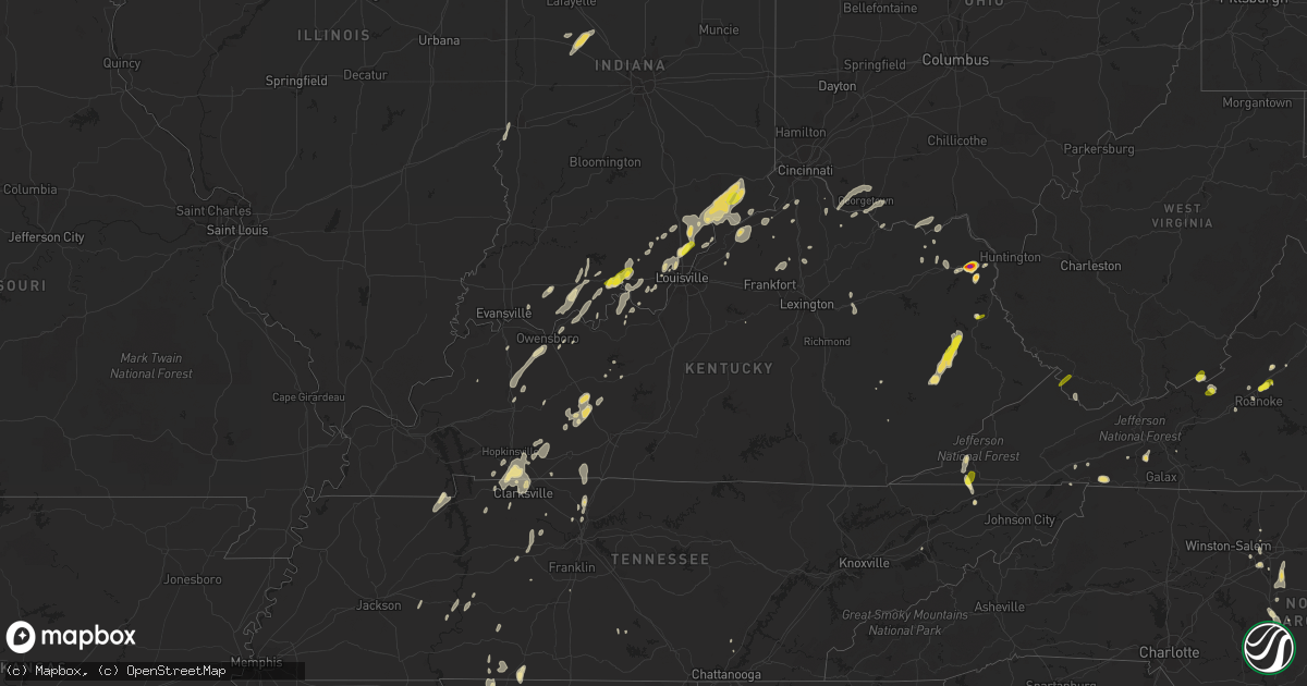 Hail map in Kentucky on May 20, 2017