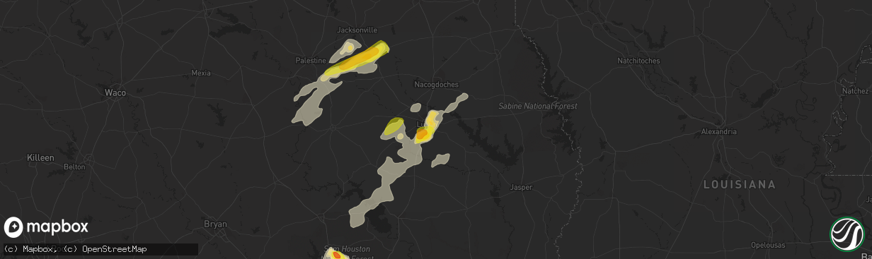 Hail map in Lufkin, TX on May 20, 2017