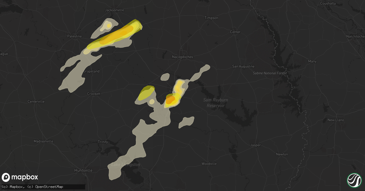 Hail map in Lufkin, TX on May 20, 2017