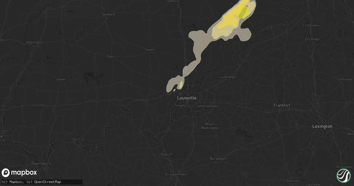 Hail map in New Albany, IN on May 20, 2017