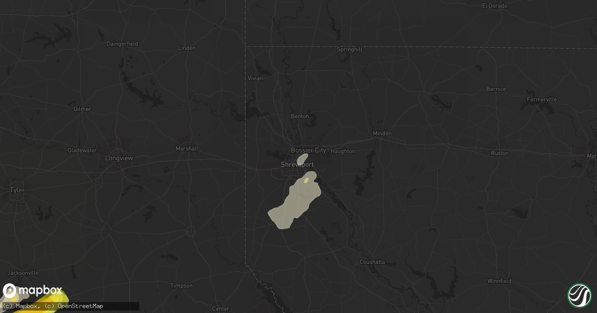 Hail map in Shreveport, LA on May 20, 2017