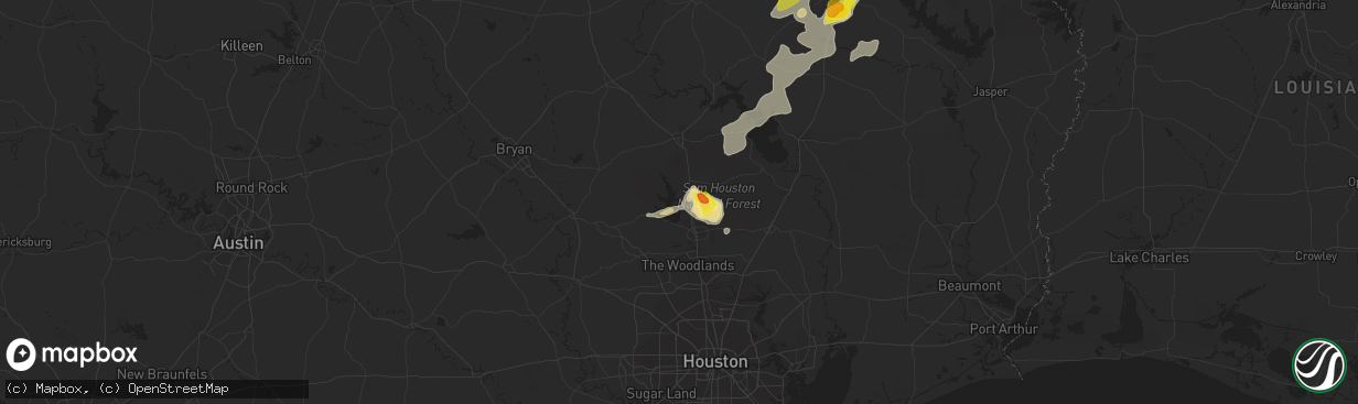 Hail map in Willis, TX on May 20, 2017