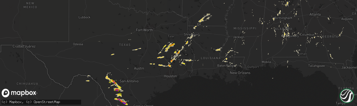 Hail map on May 20, 2017