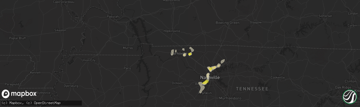 Hail map in Clarksville, TN on May 20, 2018