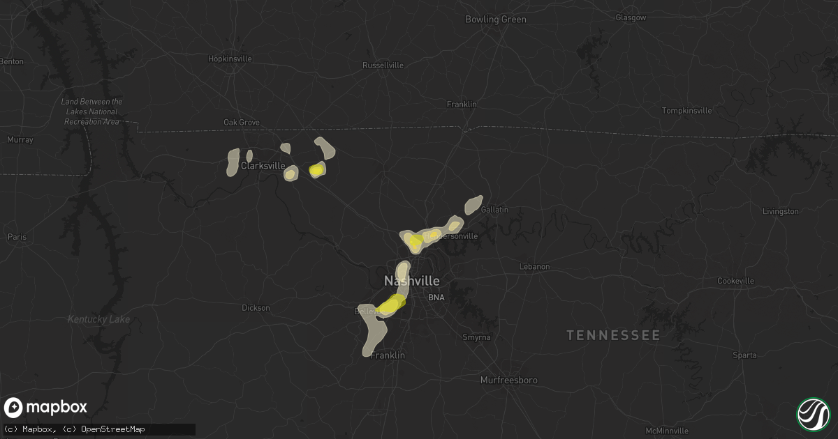 Hail map in Goodlettsville, TN on May 20, 2018
