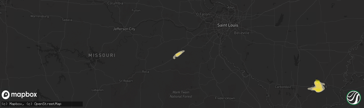 Hail map in Sullivan, MO on May 20, 2018