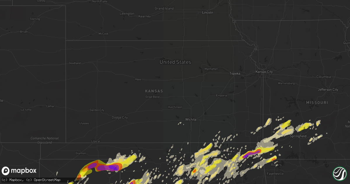 Hail map in Kansas on May 20, 2019