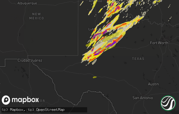 Hail map preview on 05-20-2019