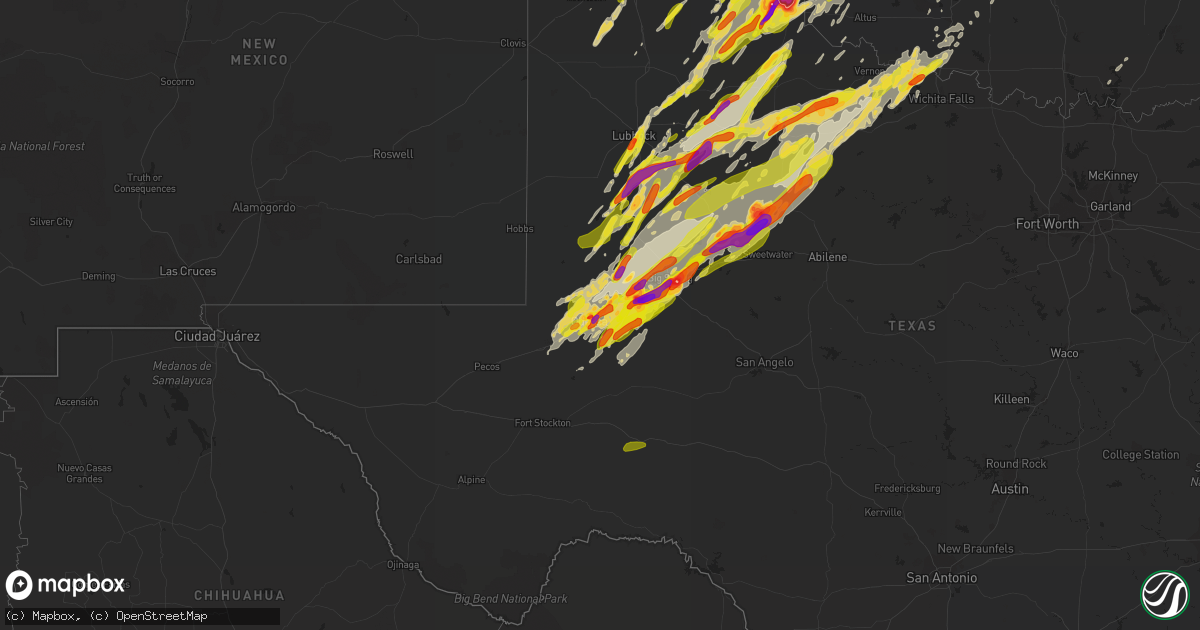 Hail map on May 20, 2019