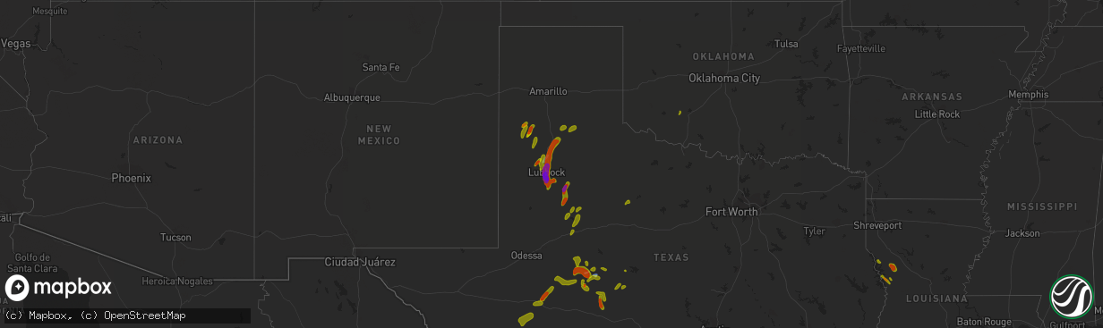 Hail map on May 20, 2020