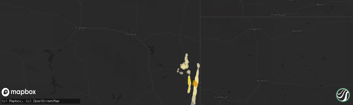 Hail map in Jay Em, WY on May 20, 2021