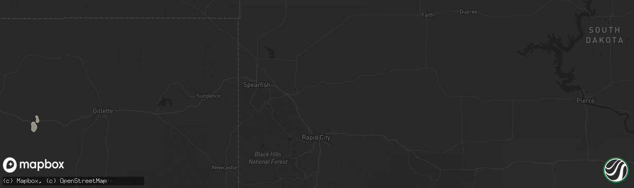 Hail map in Sturgis, SD on May 20, 2021