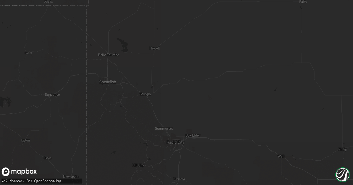 Hail map in Sturgis, SD on May 20, 2021